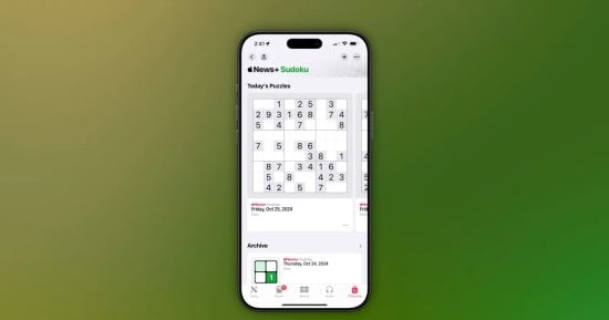لو بتحب تلعب سودوكو.. أبل تضم اللعبة في تطبيق Apple News+