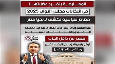 عبد المنعم إمام مرشحا على المقعد الفردي بانتخابات النواب 2025