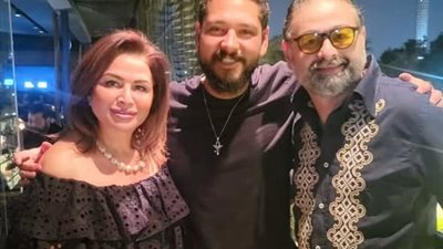 أجمل نانا.. إلهام شاهين تحتفل بعيد ميلاد نجل شقيقها