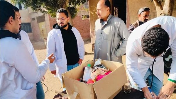 جامعة المنيا تطلق قافلة بيطرية بقرية تانوف ضمن مبادرة «بداية جديدة»