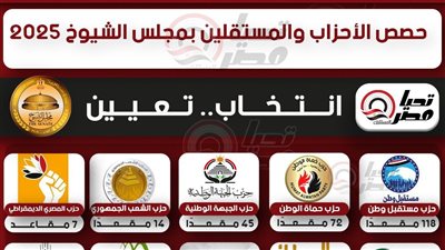 مستقبل وطن أكثرية.. حصص الأحزاب والمستقلين بمجلس الشيوخ 2025 «انتخاب.. تعيين»