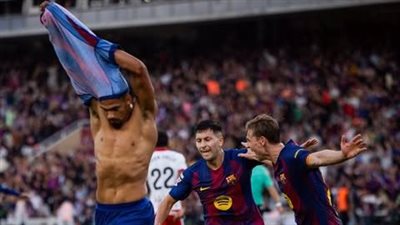 نتيجة مباراة برشلونة وجيرونا في الدوري الإسباني رونالد آراوخو