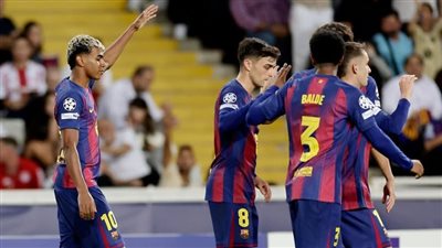 ملخص أهداف ونتيجة مباراة برشلونة وأولمبياكوس في دوري أبطال أوروبا فيرمين لوبيز