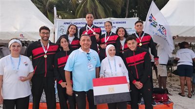السباحة تواصل التألق ..13 ميدالية و4 كؤوس لمصر في بطولة أفريقيا للمياه المفتوحة