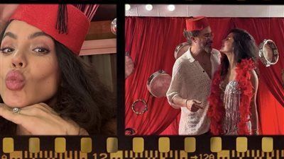 بالطرابيش وبدل الرقص.. هادي الباجوري وزوجته هايدي يحتفلان بالحنة في الجونة