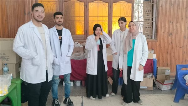 جامعة حلوان تواصل رسالتها المجتمعية بقافلة طبية شاملة لأهالي حلوان