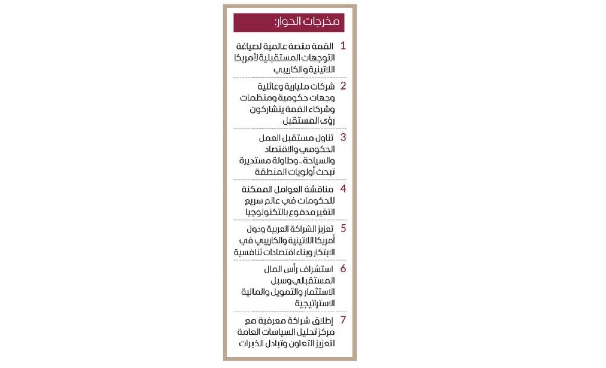 القمة العالمية للحكومات تبحث مع قادة أمريكا اللاتينية والكاريبي الأولويات الاستراتيجية واستشراف المستقبل