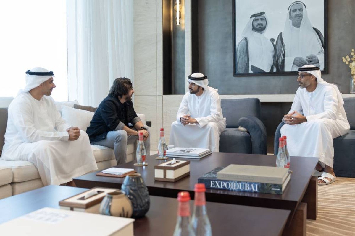 حمدان بن محمد يلتقي بين لام الرئيس التنفيذي لشركة “كولوسال بيوساينسز” العالمية