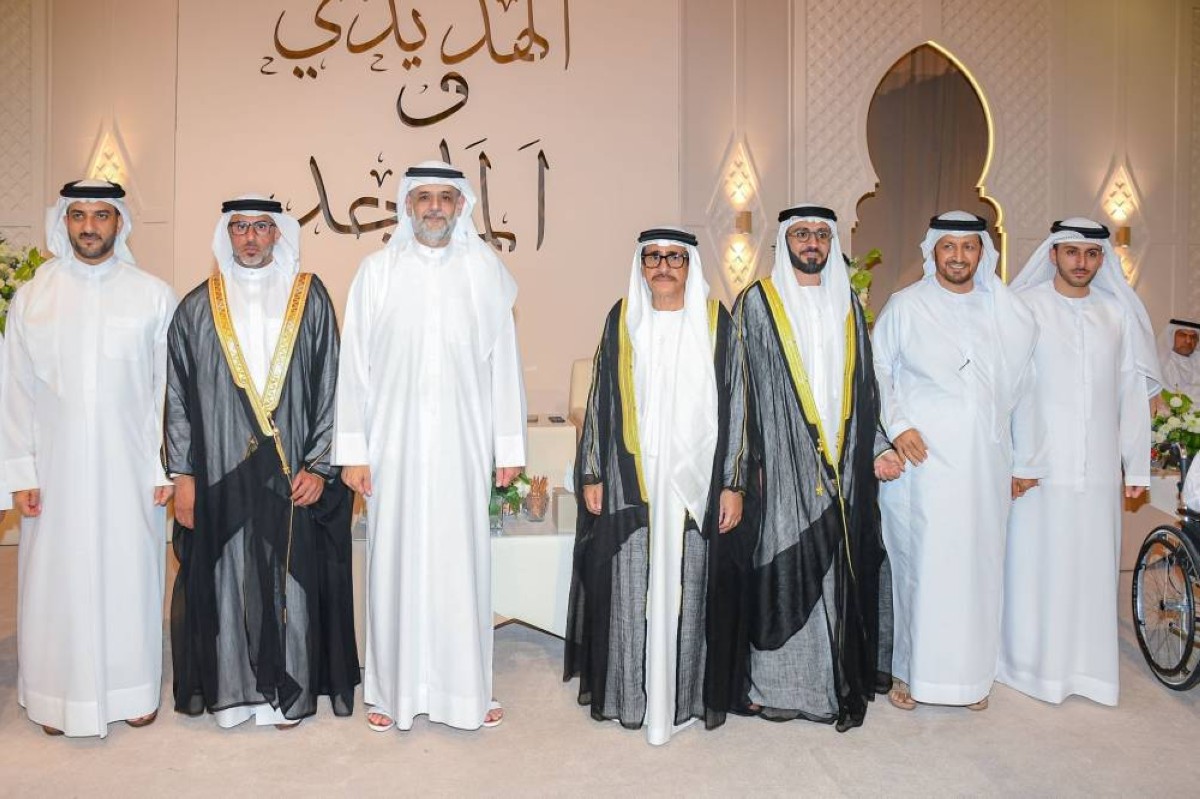 ولي عهد الشارقة يشهد حفل زفاف ماجد حميد الهديدي