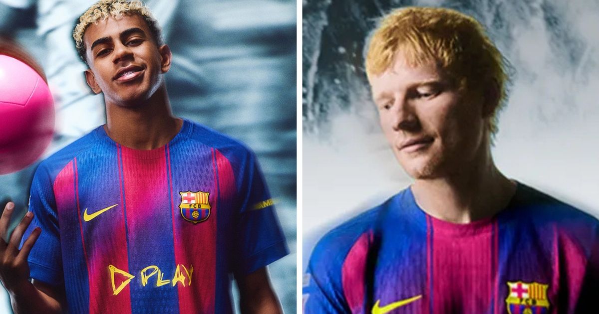 “Ed Sheeran” يزين قميص برشلونة في الكلاسيكو أمام ريال مدريد