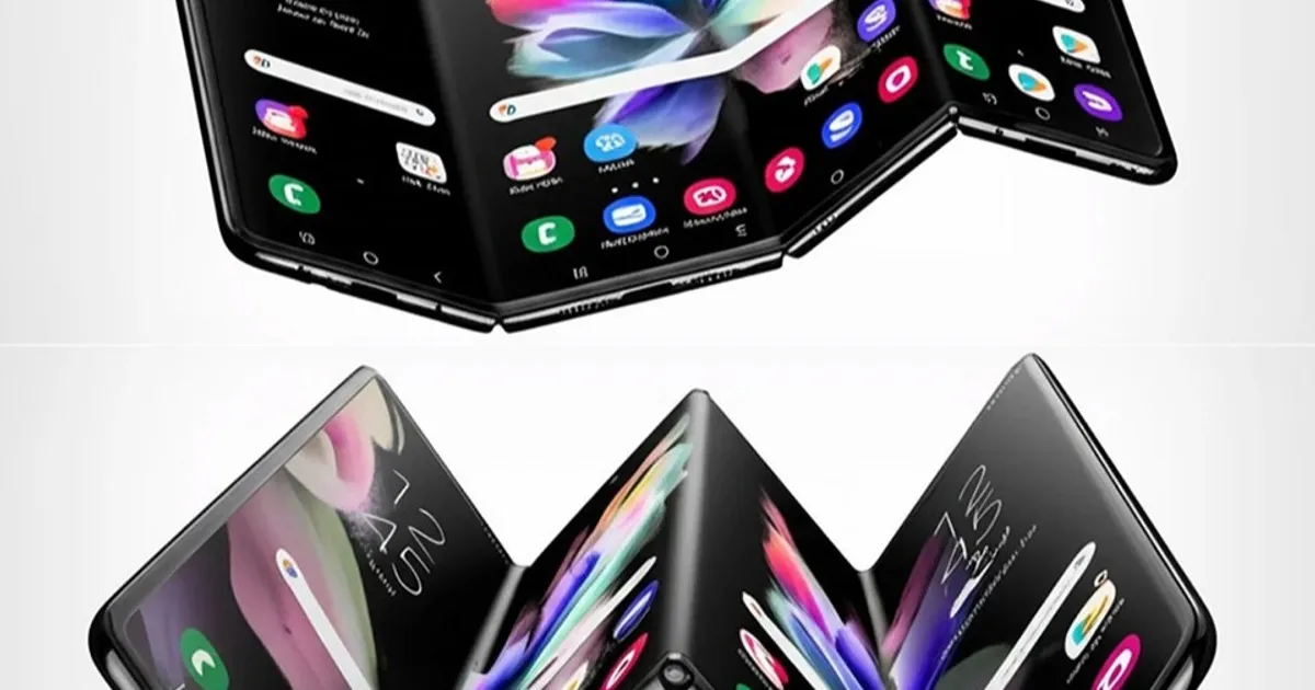 مواصفات سامسونج ثلاثي الطي حجم الشاشة 10 بوصات و3 بطاريات