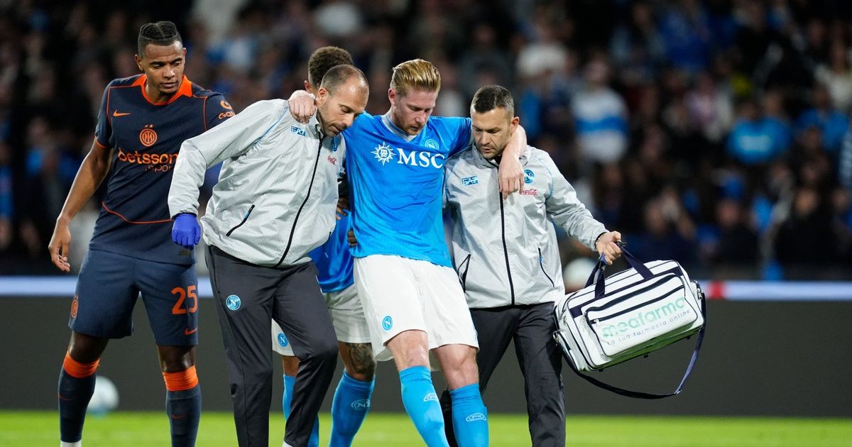 مخاوف نابولي تتأكد.. دي بروين يعاني من إصابة خطيرة