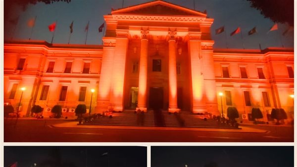 جامعة القاهرة تضيء مبانيها الرئيسية تزامنا مع افتتاح المتحف المصري الكبير