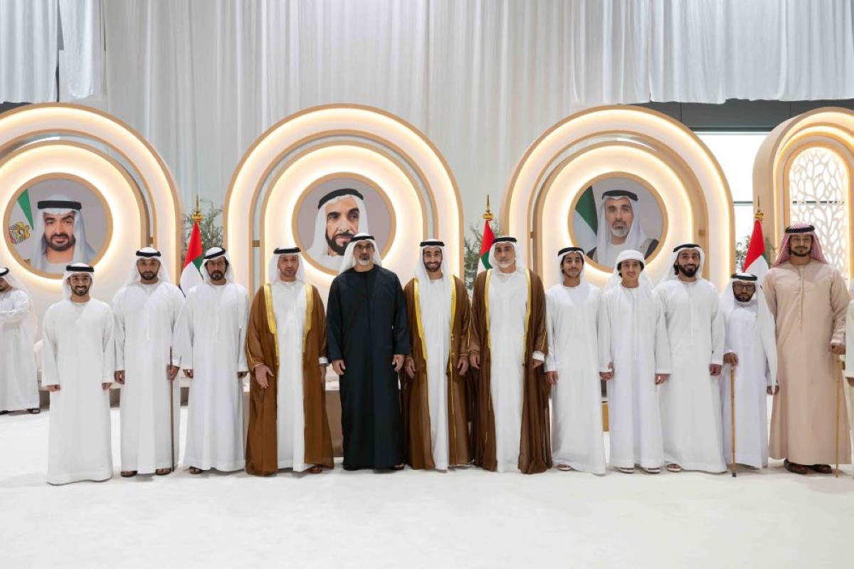 خالد بن محمد وعمار بن حميد يحضران أفراح المهيري وآل حامد