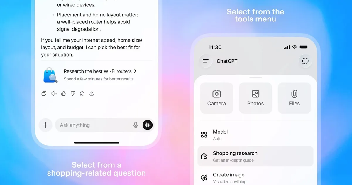يمكنك جعل ChatGPT يتسوق نيابة عنك مع ميزة Shopping Research