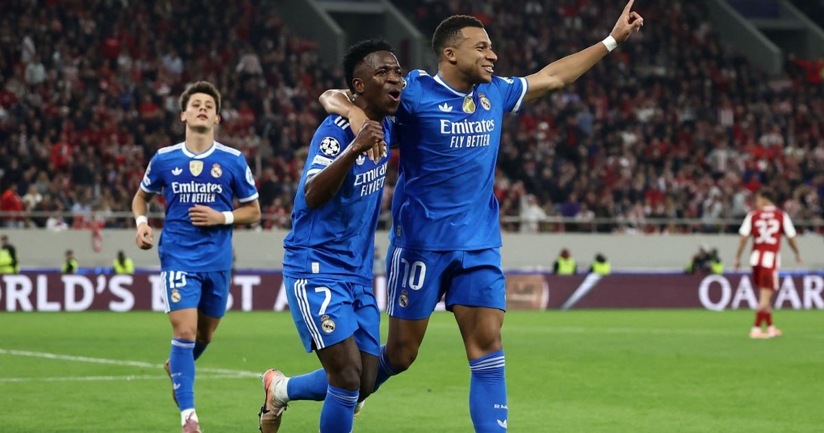 “سوبر” مبابي يسجل 4 أهداف في فوز ريال مدريد على أولمبياكوس