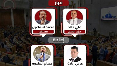رسميا.. محمد إسماعيل وعلي خالد نائبان عن بولاق الدكرور.. وإعادة بين المندوه وعربي زيادة