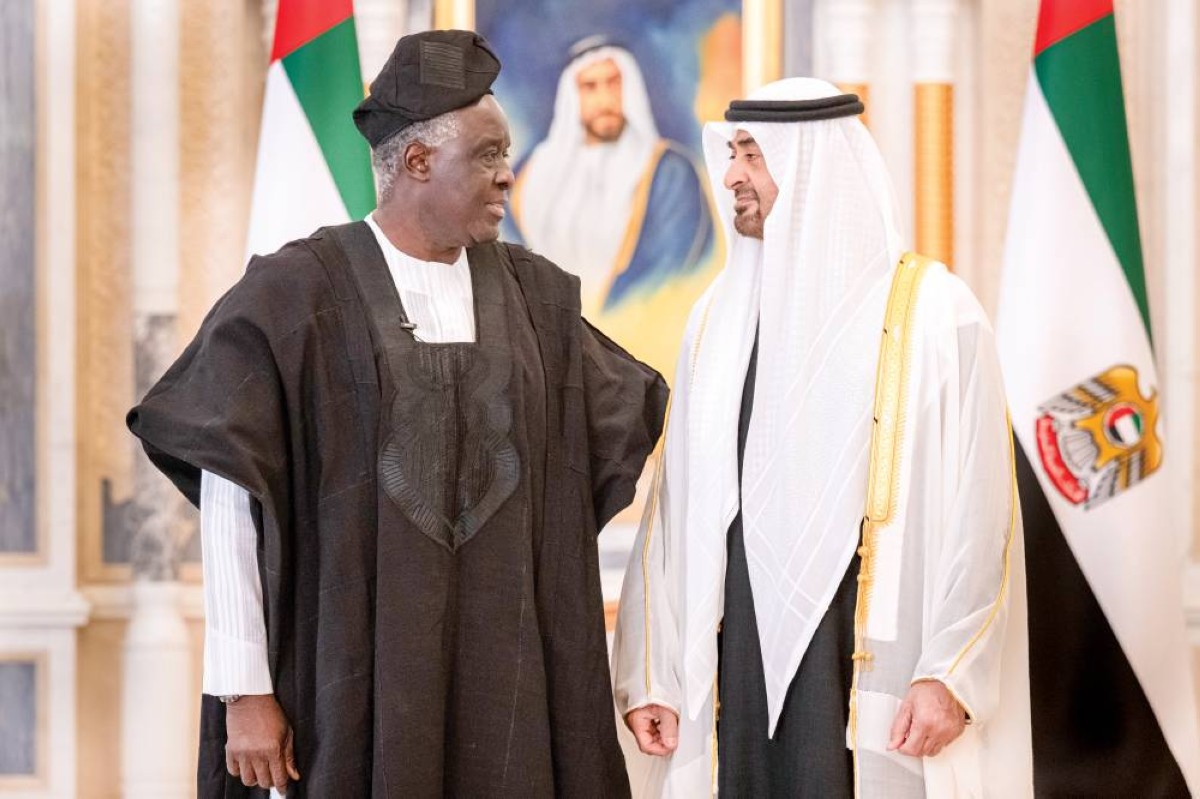 رئيس الدولة في حديث مع حامد علي سفير غانا