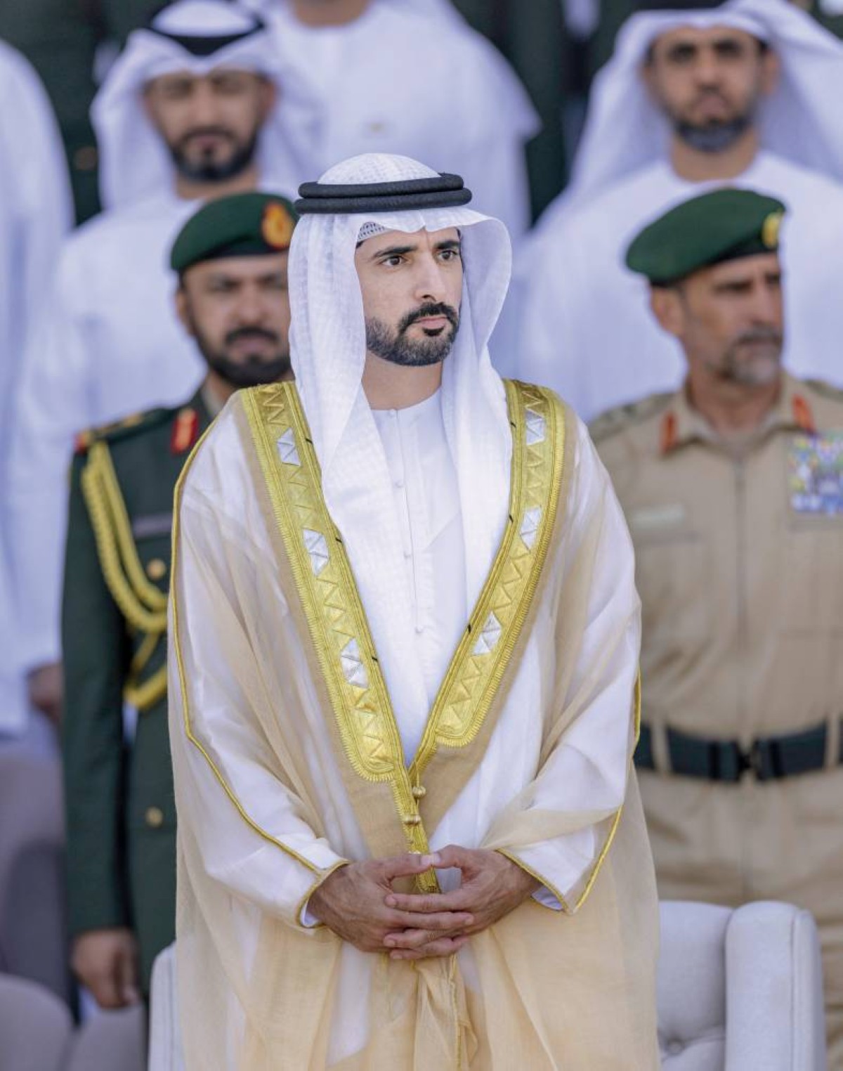  .. سموه خلال حفل التخريج بحضور عبد الله المري
