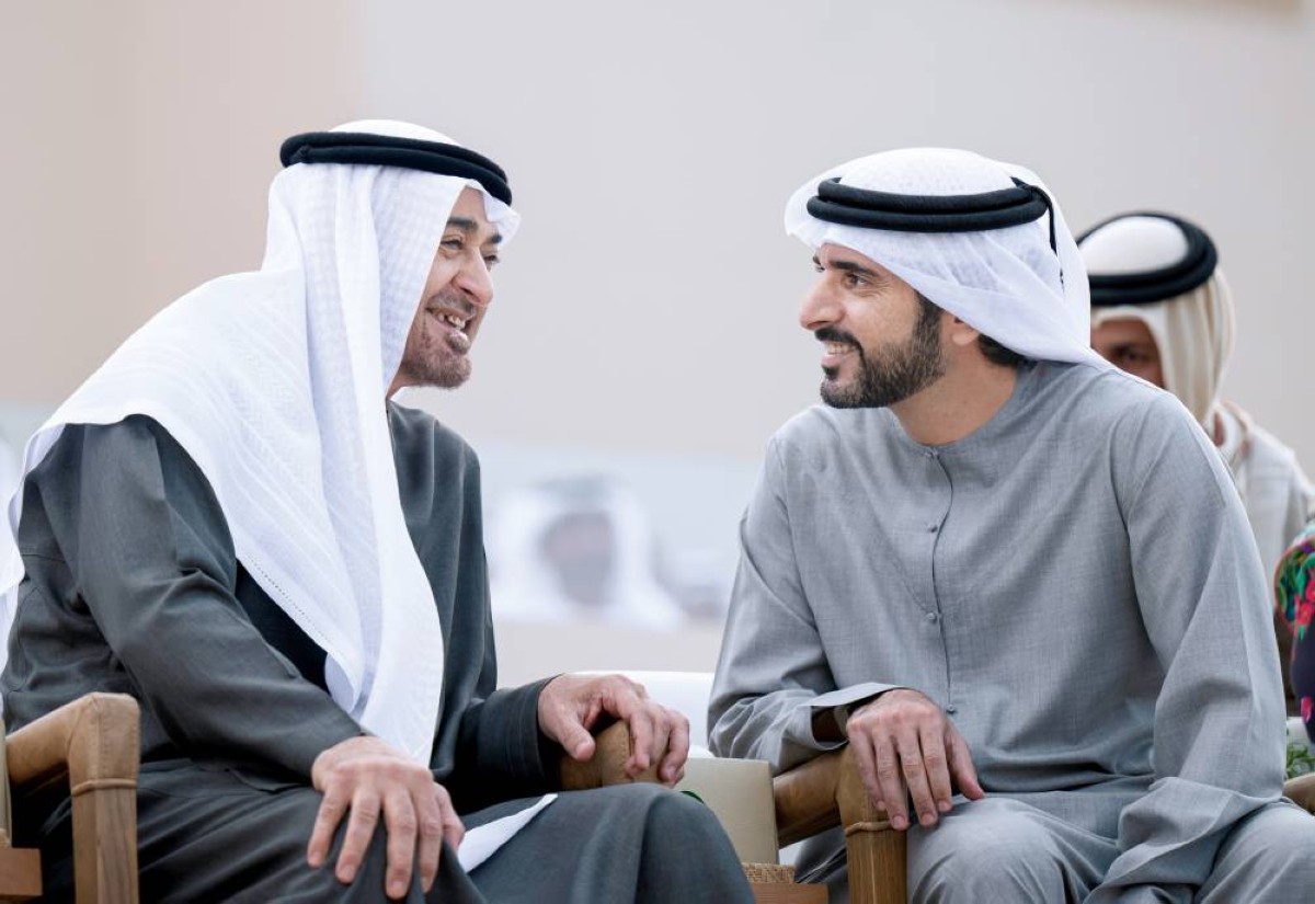  محمد بن زايد في حديث مع حمدان بن محمد 