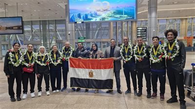 استقبال رسمي لبعثة الريشة الطائرة الهوائية بعد برونزيتين عالميتين