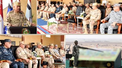 وزير الدفاع يشهد تنفيذ المرحلة الرئيسية للرماية الصاروخية لقوات الدفاع الجوى