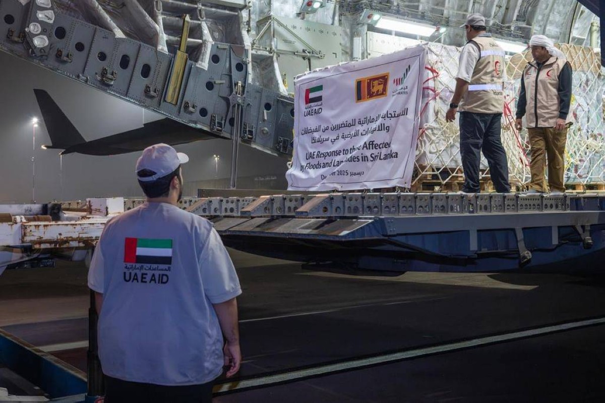 الإمارات ترسل فرق إنقاذ ومساعدات تتجاوز الـ20 طناً لإغاثة المتضررين من فيضانات سريلانكا