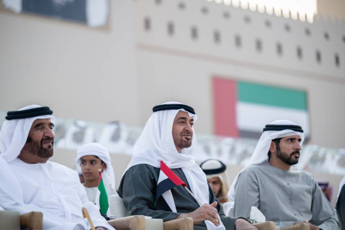 محمد بن زايد.. قائد في «مسيرة الاتحاد» بجانبه حمدان بن محمد | ألبوم صور