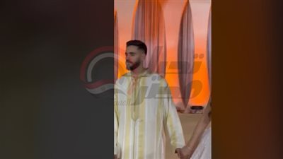 محمود بنتايج يظهر بالقفطان المغربي في حفل زفافه على ابنة أحمد سليمان عضو مجلس إدارة الزمالك (صور)