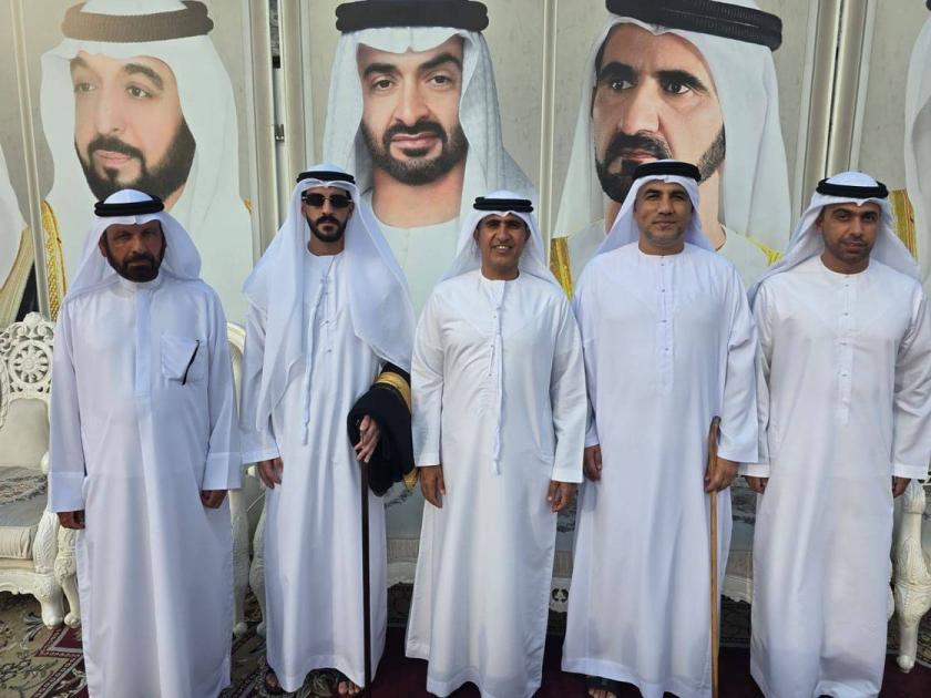 سالم بن سلطان يحضر أفراح الشحي والبلوشي برأس الخيمة