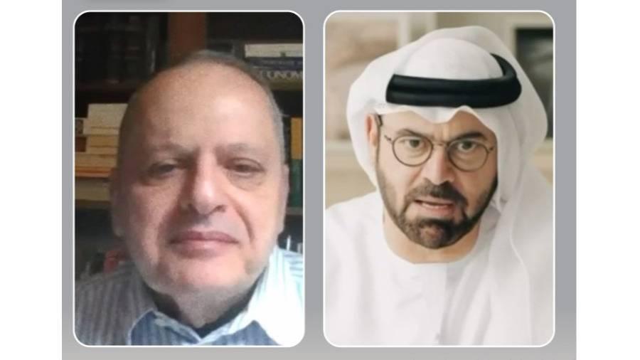 فيديو| لحظة إبلاغ محمد القرقاوي البروفيسور اللبناني بادي هاني بفوزه بـ«نوابغ العرب» عن فئة الاقتصاد