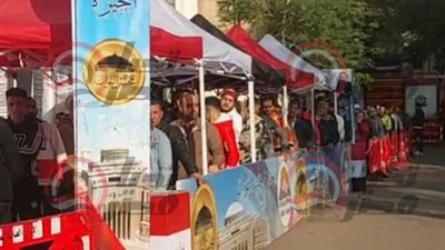 طوابير وتوافد المواطنين أمام لجان الجيزة في أول أيام إعادة التصويت بالدوائر الـ30 الملغاة
