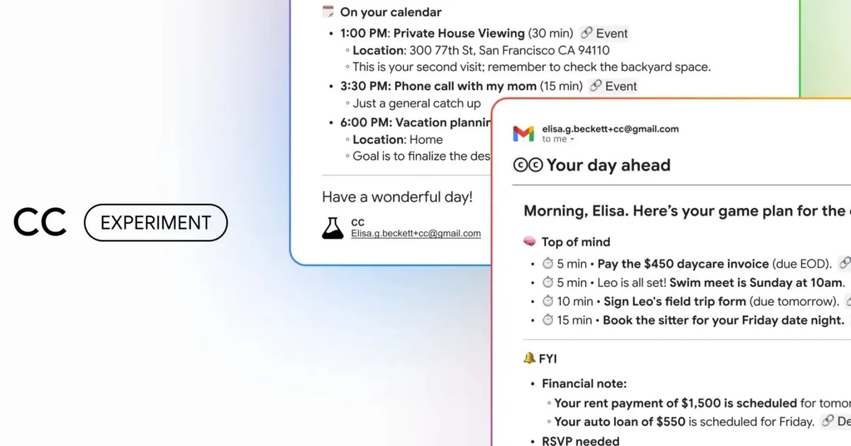 خدمة جديدة من جوجل تنظم المهام اليومية المواعيد سداد الإيجار