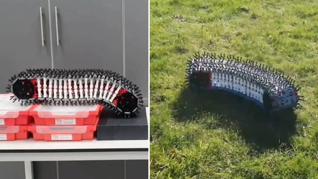 روبوت زاحف يتنقل داخل الأنابيب الضيقة والبيئات الخطرة