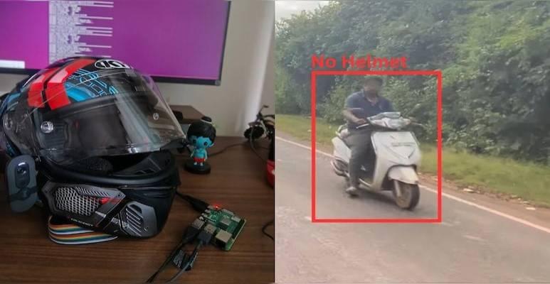 هندي يحوّل خوذة دراجته النارية إلى شرطي مرور ذكي