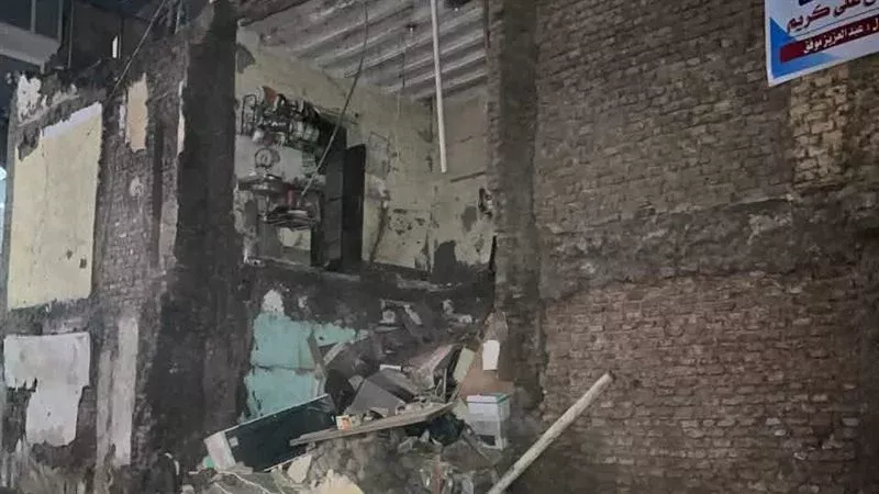 سقوط منزل من طابقين جنوب الأقصر دون إصابات بشرية