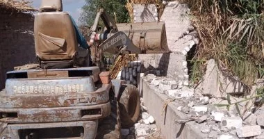 إزالة تعديات على الأراضي الزراعية في مراكز محافظة المنوفية