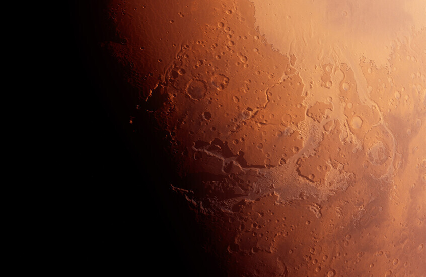 صور “مارس إكسبريس” تكشف رمادًا بركانيًا قديمًا يكتسح سطح المريخ