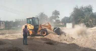 إزالة 20 حالة تعدٍ على أراضي أملاك الدولة بمركز قنا
