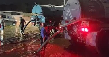 إصلاح كسر خط مياه طريق بلبيس – العاشر وعودة الحركة المرورية لطبيعتها