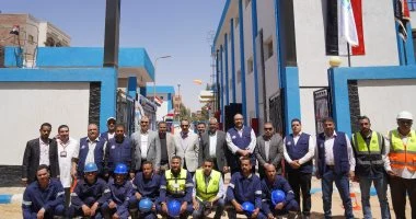 افتتاح محطة مياه ومشروع صرف صحي بمركز جرجا في سوهاج