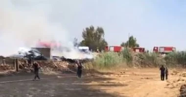 الحماية المدنية بالمنوفية تسيطر على حريق بمحيط محطة قطار منوف