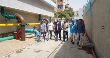 رئيس مياه سوهاج يتفقد محطات الشرب والصرف الصحي بمركز سوهاج