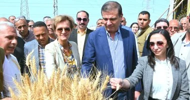 محافظ البحيرة ووزير الزراعة يشاركان في احتفالية ميكنة حصاد القمح بدمنهور