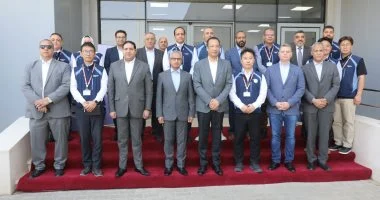 محافظ بني سويف يستقبل وزير الاتصالات في منطقة كوم أبو راضي